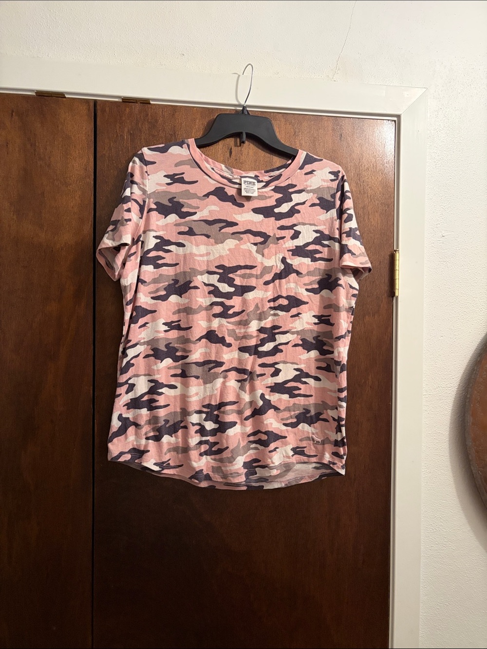 PINK Victoria's Secret Pink Camo Short Sleeve Tee